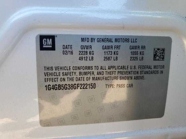 2016 BUICK LACROSSE - 1G4GB5G38GF222150