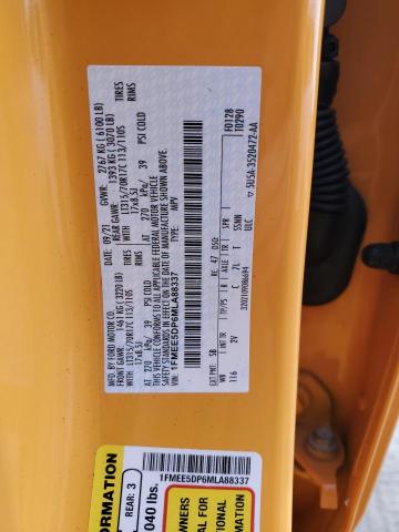 2021 FORD BRONCO BAS - 1FMEE5DP6MLA88337
