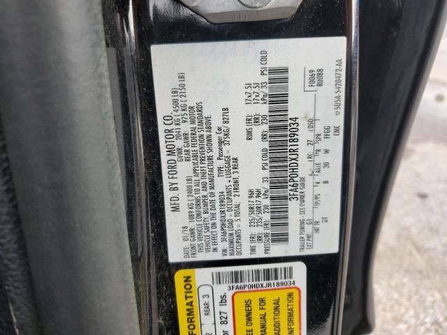 VIN 3FA6P0HDXJR189034 2018 FORD FUSION no.12