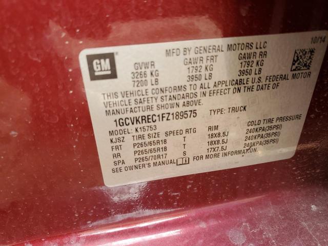 2015 CHEVROLET SILVERADO - 1GCVKREC1FZ189575