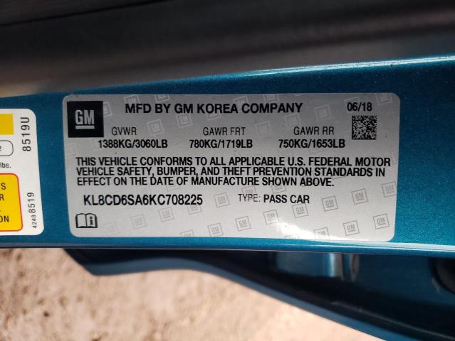 2019 CHEVROLET SPARK 1LT - KL8CD6SA6KC708225