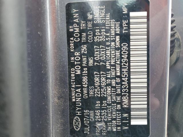 2017 HYUNDAI TUCSON LIM - KM8J33A45HU294090