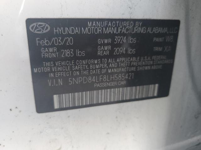 VIN 5NPD84LF8LH585421 2020 HYUNDAI ELANTRA no.12