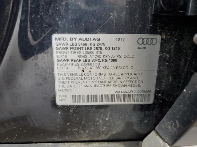 VIN WA1ANAFY7J2075996 2018 AUDI Q5 no.13