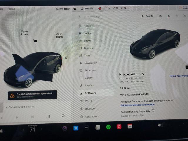 2022 TESLA MODEL 3 - 5YJ3E1EB3NF109320