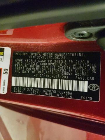 2021 TOYOTA CAMRY LE - 4T1C31AK5MU561203