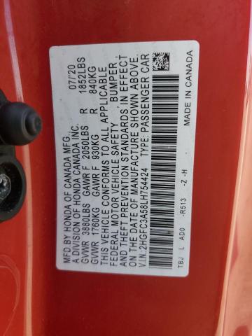 2020 HONDA CIVIC SI - 2HGFC3A58LH754424
