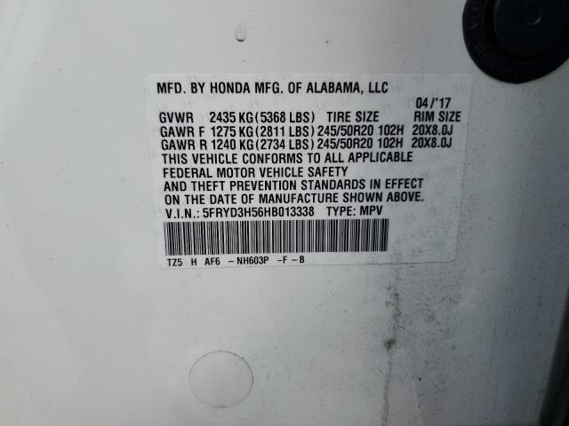 2017 ACURA MDX TECHNO - 5FRYD3H56HB013338