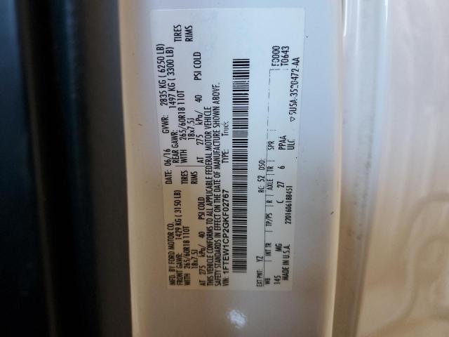 2016 FORD F150 SUPER - 1FTEW1CP2GKF02767