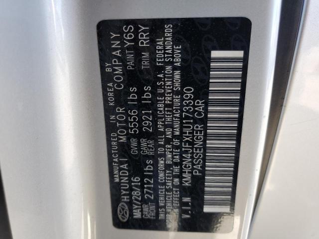 2017 HYUNDAI G80 KMHGN4JFXHU173390