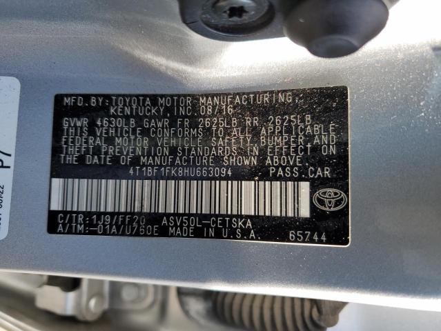 2017 TOYOTA CAMRY LE - 4T1BF1FK8HU663094