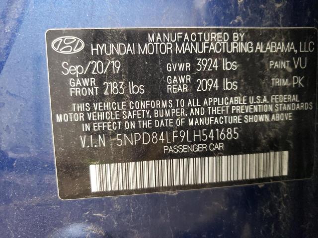 VIN 5NPD84LF9LH541685 2020 HYUNDAI ELANTRA no.13