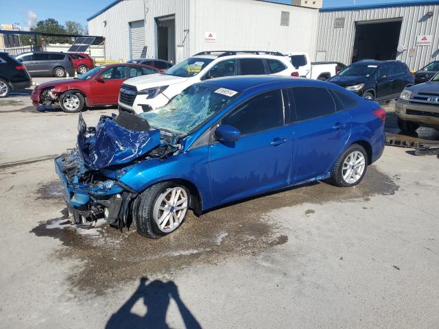 FORD FOCUS SE 2018 blue  gas 1FADP3F21JL292674 photo #1