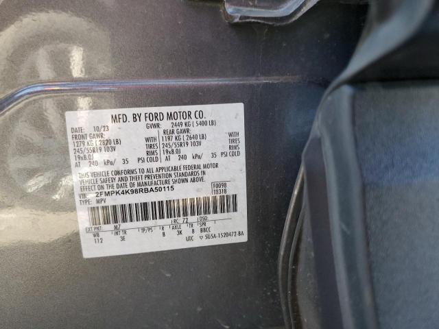 VIN 2FMPK4K98RBA50115 2024 Ford Edge, Titanium no.13