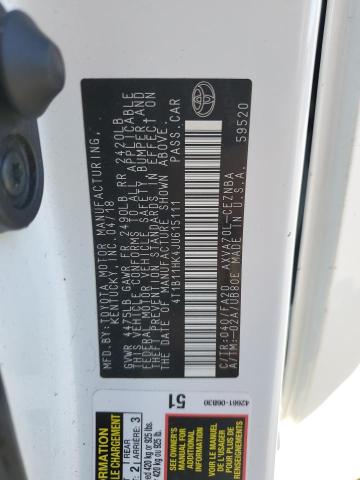2018 TOYOTA CAMRY L - 4T1B11HK4JU615111