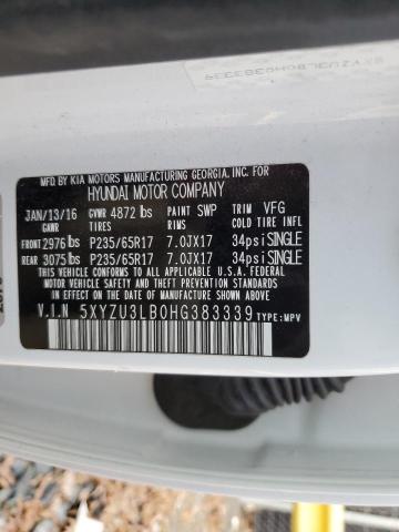 2017 HYUNDAI SANTA FE S - 5XYZU3LB0HG383339