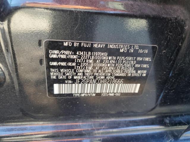 2017 SUBARU CROSSTREK - JF2GPANC0H8218666
