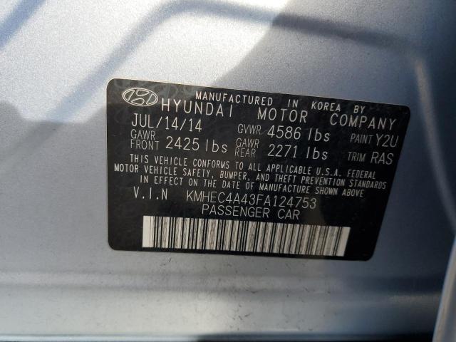 VIN KMHEC4A43FA124753 2015 Hyundai Sonata, Hybrid no.12