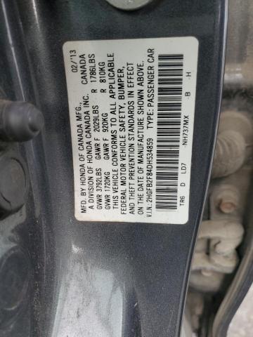 VIN 2HGFB2F84DH534859 2013 Honda Civic, EX no.12