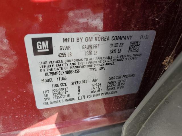 2022 CHEVROLET TRAILBLAZE - KL79MPSLXNB083456