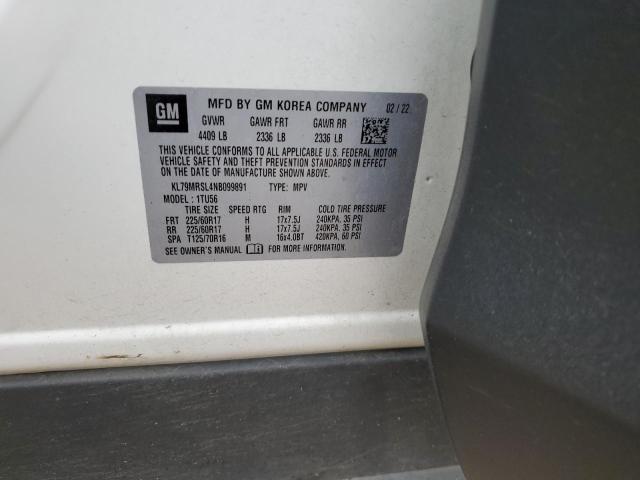 2022 CHEVROLET TRAILBLAZE - KL79MRSL4NB099891