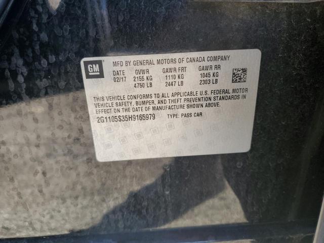 2017 CHEVROLET IMPALA LT - 2G1105S35H9165979