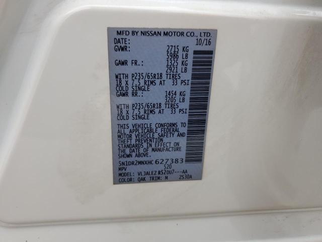2017 NISSAN PATHFINDER - 5N1DR2MNXHC627383