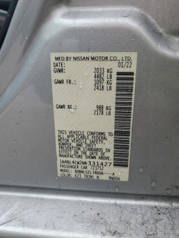 2022 NISSAN ALTIMA SR - 1N4BL4CW2NN331427