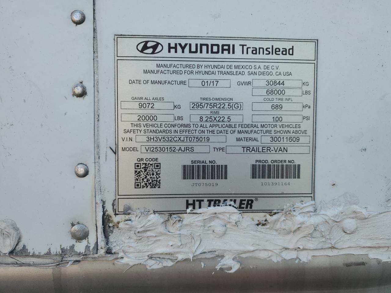 Lot #2991391884 2018 HYUNDAI TRAILER