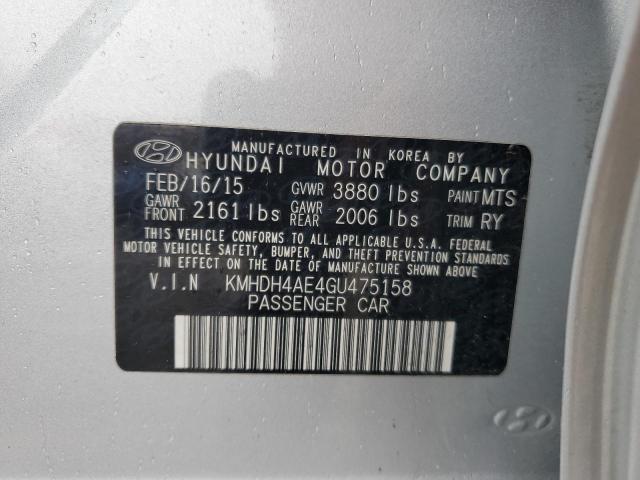 2016 HYUNDAI ELANTRA SE - KMHDH4AE4GU475158