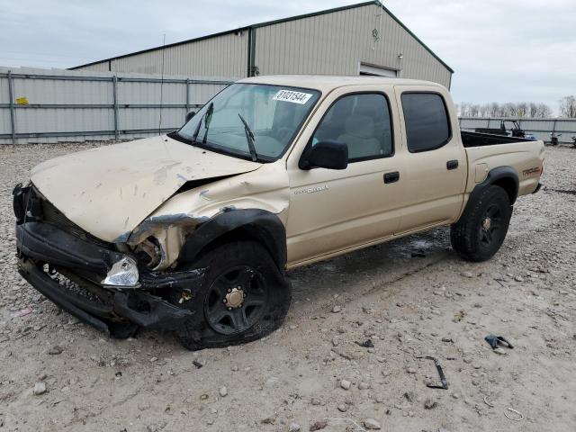 TOYOTA TACOMA DOU 2002 gold crew pic gas 5TEHN72N22Z113179 photo #1