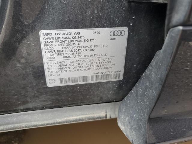 2020 AUDI Q5 TITANIU WA1ENAFY6L2100360