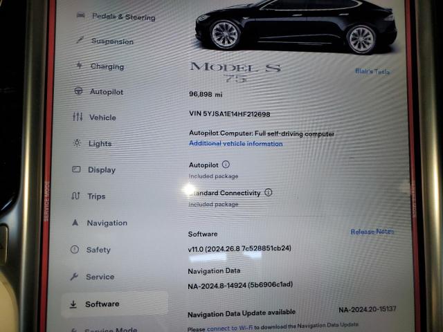 2017 TESLA MODEL S - 5YJSA1E14HF212698