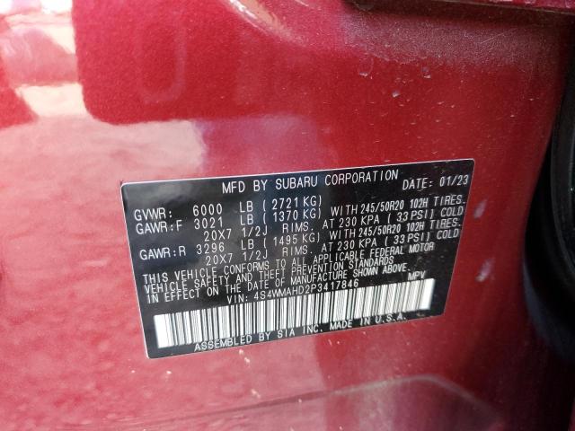 VIN 4S4WMAHD2P3417846 2023 SUBARU ASCENT no.13