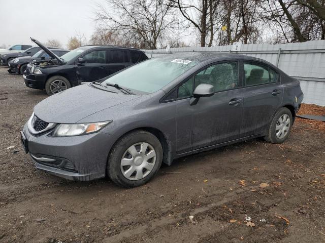 HONDA CIVIC LX 2013 gray  gas 2HGFB2F42DH014222 photo #1