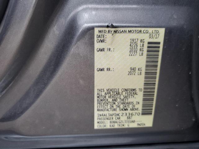 2017 NISSAN ALTIMA 2.5 - 1N4AL3AP1HC233670