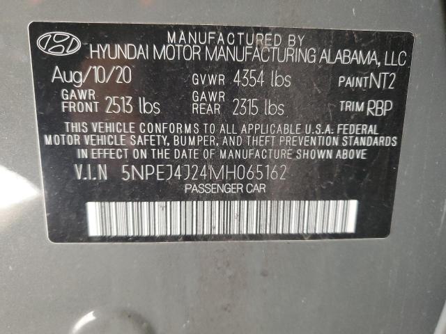 VIN 5NPEJ4J24MH065162 2021 Hyundai Sonata, Sel Plus no.12