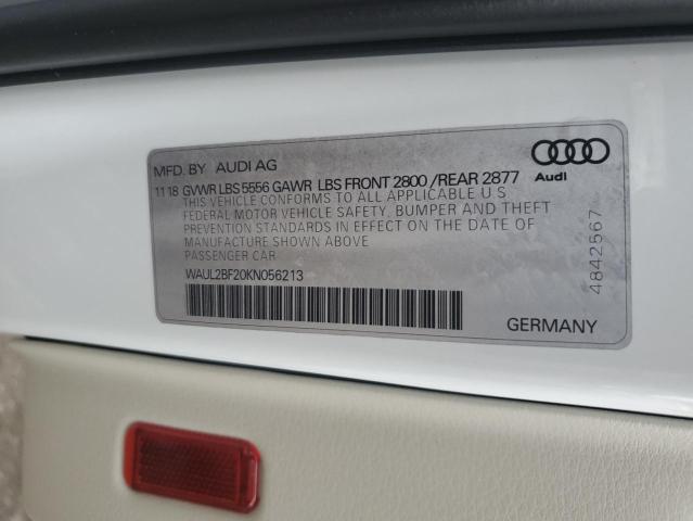 VIN WAUL2BF20KN056213 2019 AUDI A6 no.12