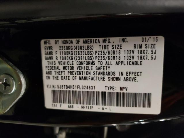 2015 ACURA RDX TECHNO - 5J8TB4H51FL024637