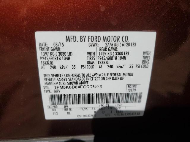 2015 FORD EXPLORER X - 1FM5K8D84FGC53459