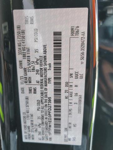 2023 FORD F150 SUPER - 1FTFW1ED3PFD27395