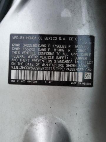 2015 HONDA FIT EX - 3HGGK5G89FM735715