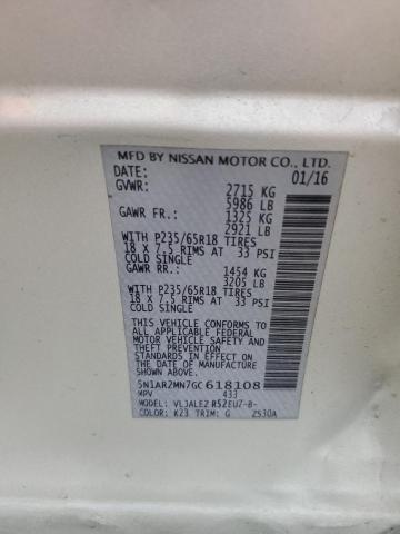 2016 NISSAN PATHFINDER - 5N1AR2MN7GC618108