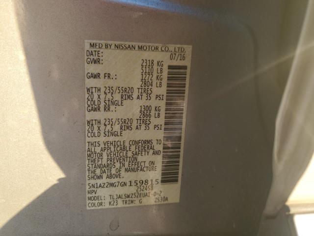 2016 NISSAN MURANO S - 5N1AZ2MG7GN159815