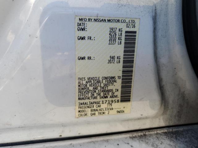 2016 NISSAN ALTIMA 2.5 - 1N4AL3APXGC171958