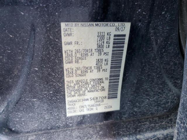 2017 NISSAN TITAN S - 1N6AA1EJ4HN568708