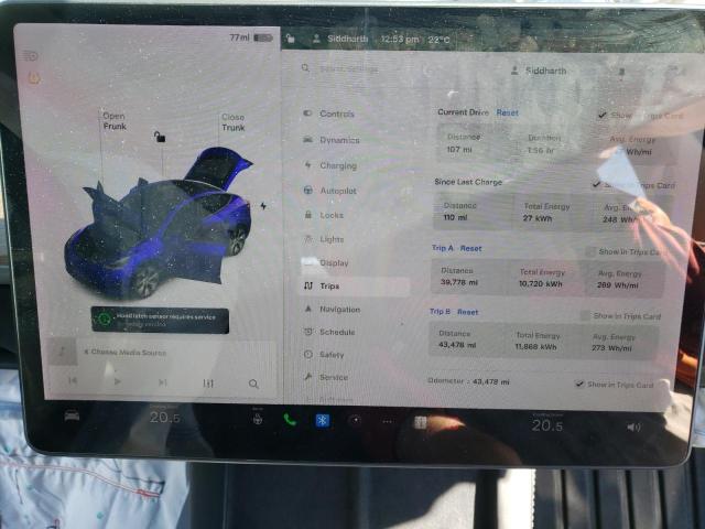 2022 TESLA MODEL Y - 7SAYGDEE1NF323916