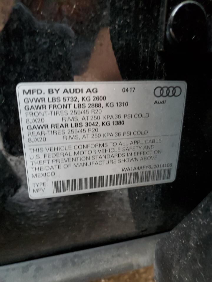 Lot #2979406689 2018 AUDI SQ5 PREMIU