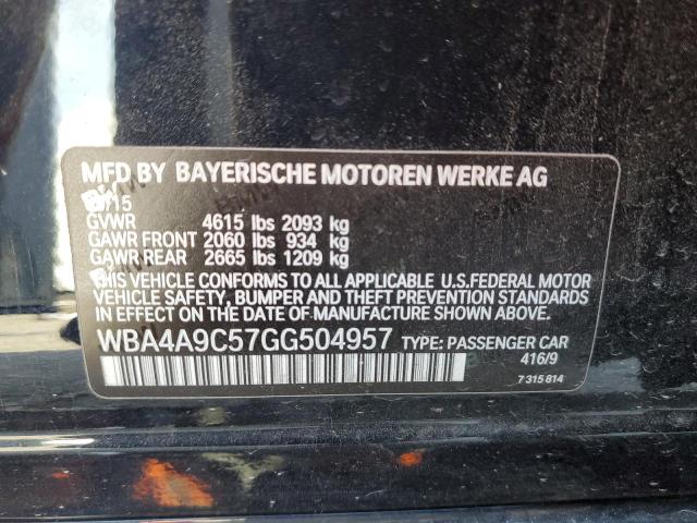 2016 BMW 428 I GRAN - WBA4A9C57GG504957