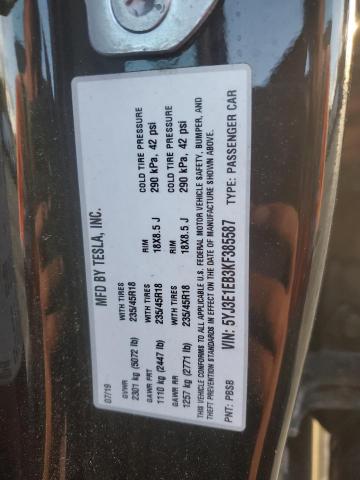 2019 TESLA MODEL 3 - 5YJ3E1EB3KF385587